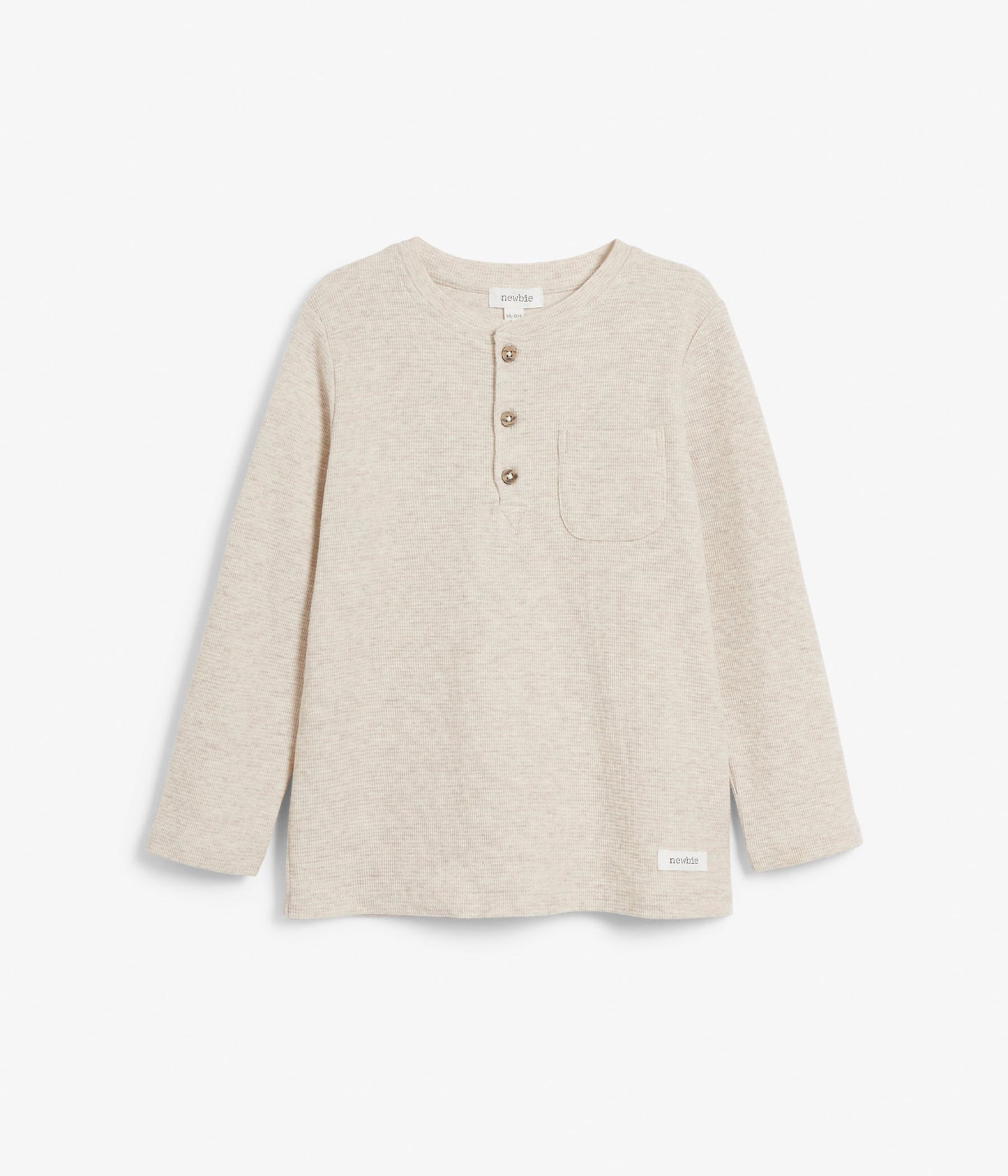 Kids beige waffle knit top