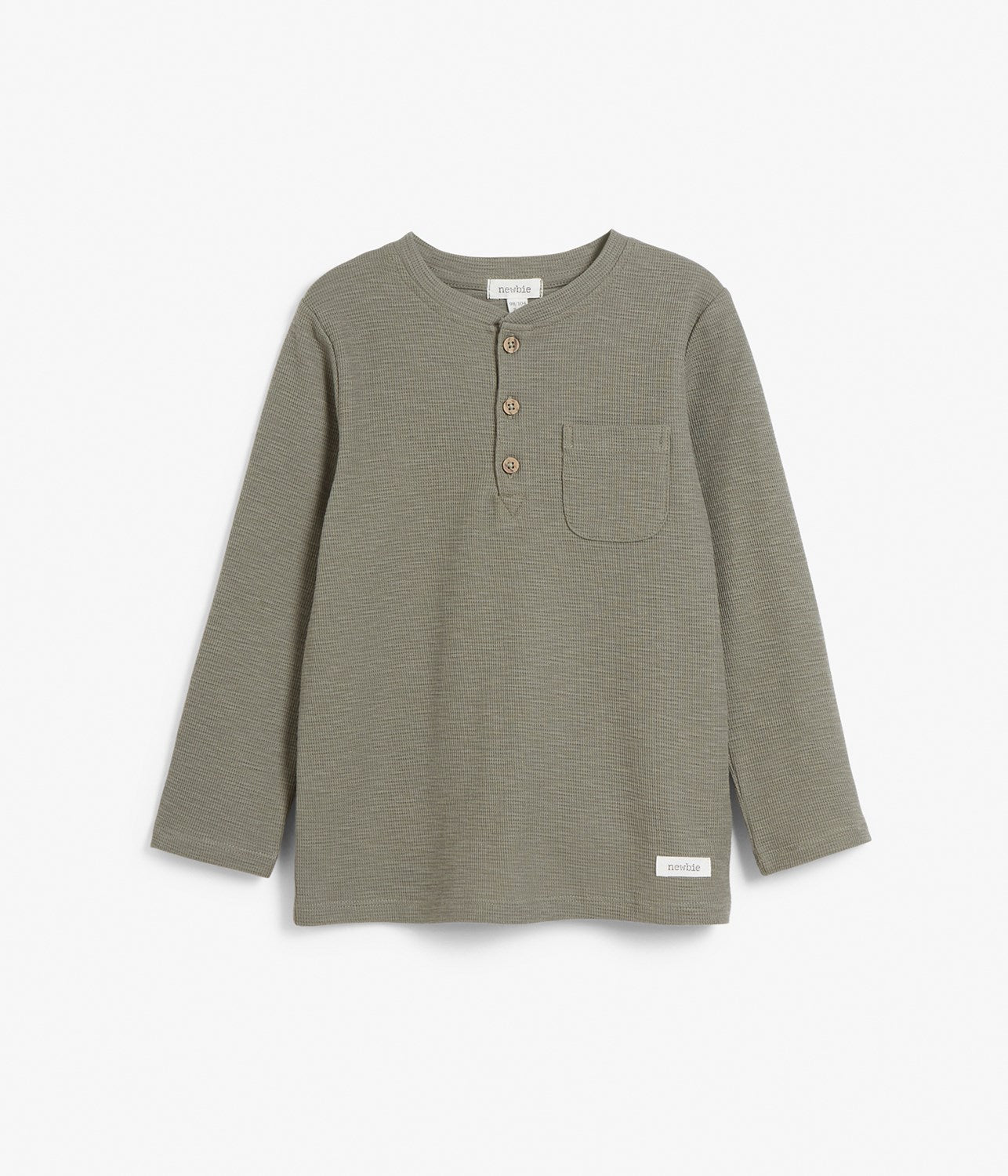 Kids green waffle knit top