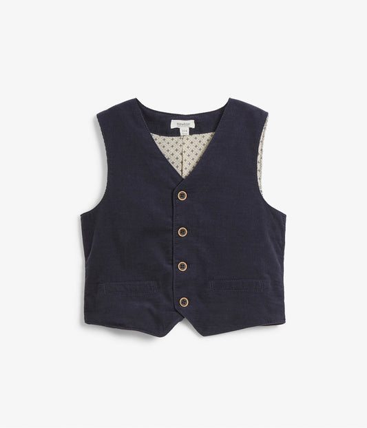 Kids blue corduroy waistcoat