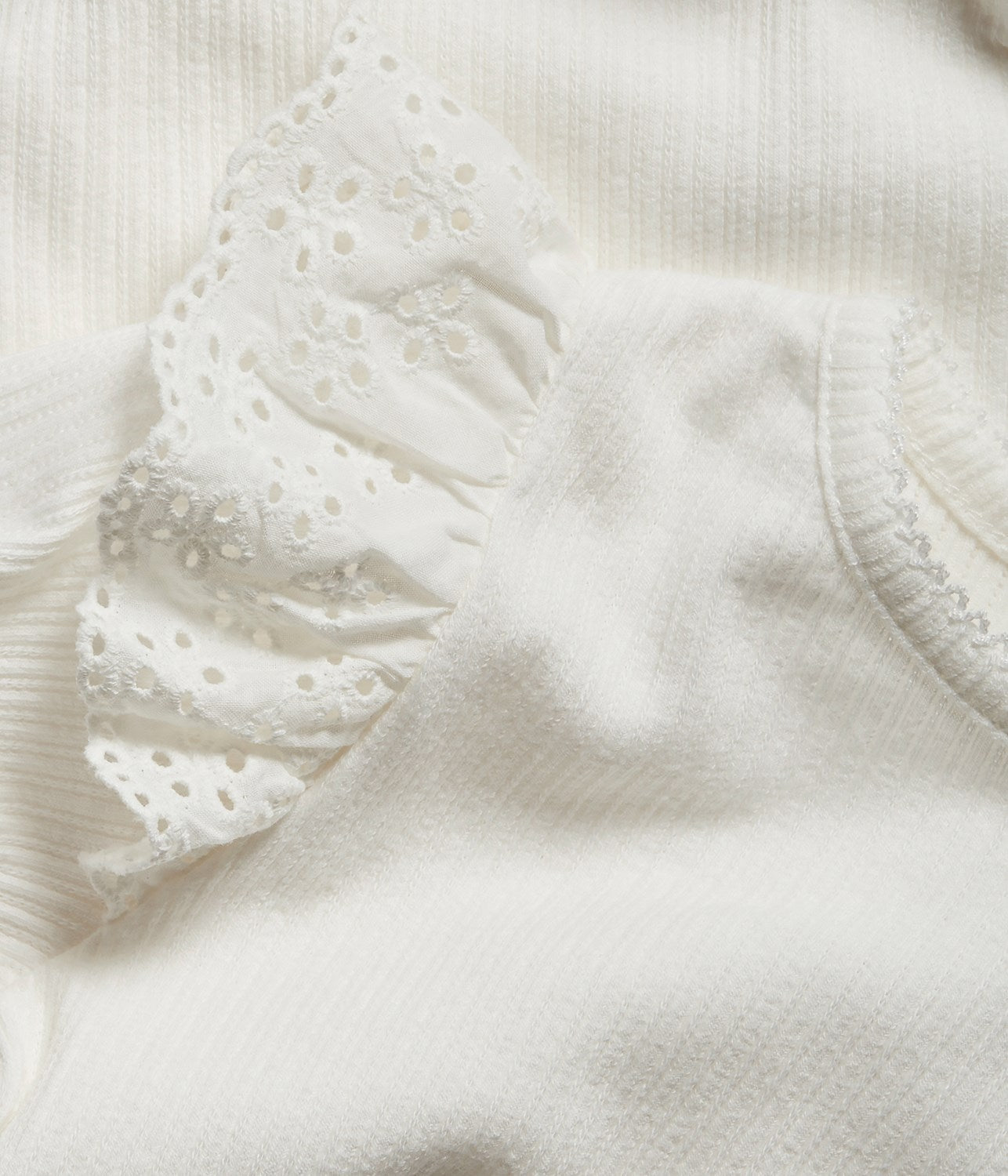 Baby white ribbed bodysuit