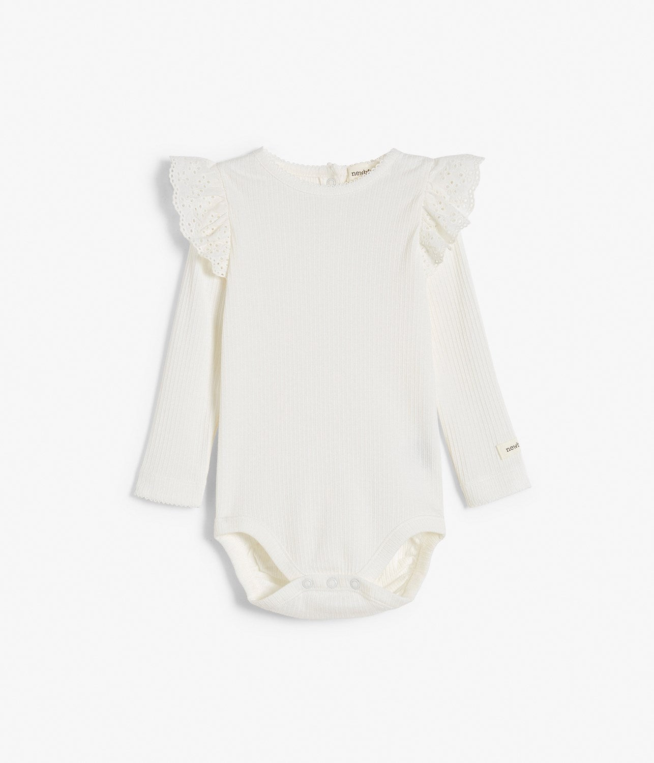 Baby white ribbed bodysuit