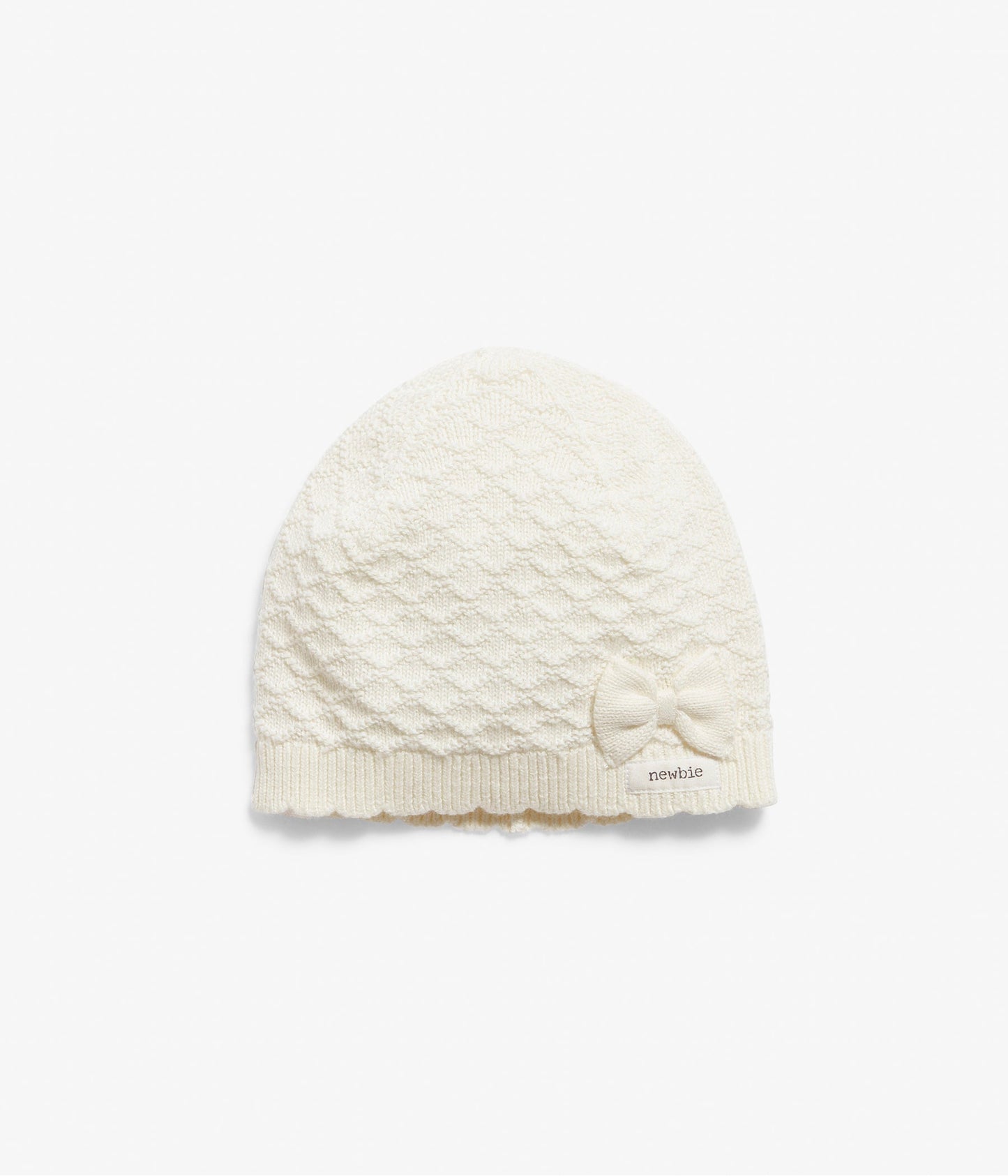 Baby & kids white pattern-knitted hat