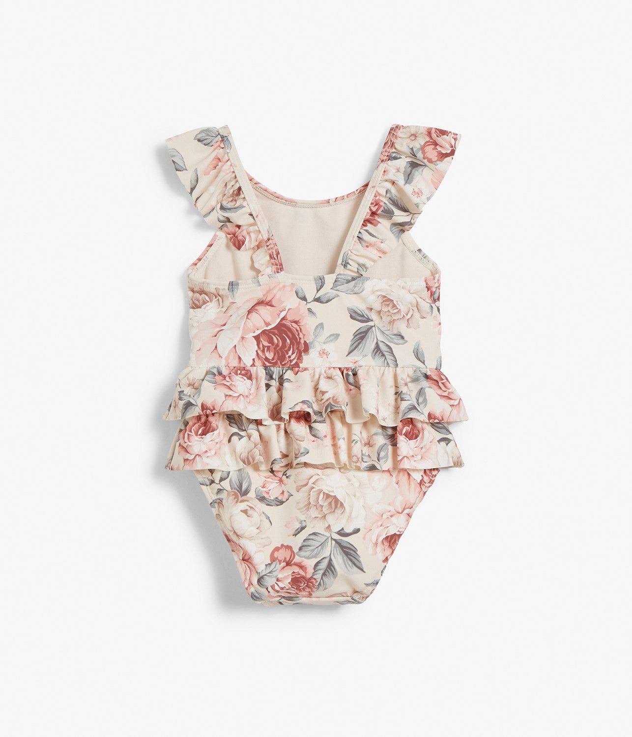 Baby pink floral bathing suit