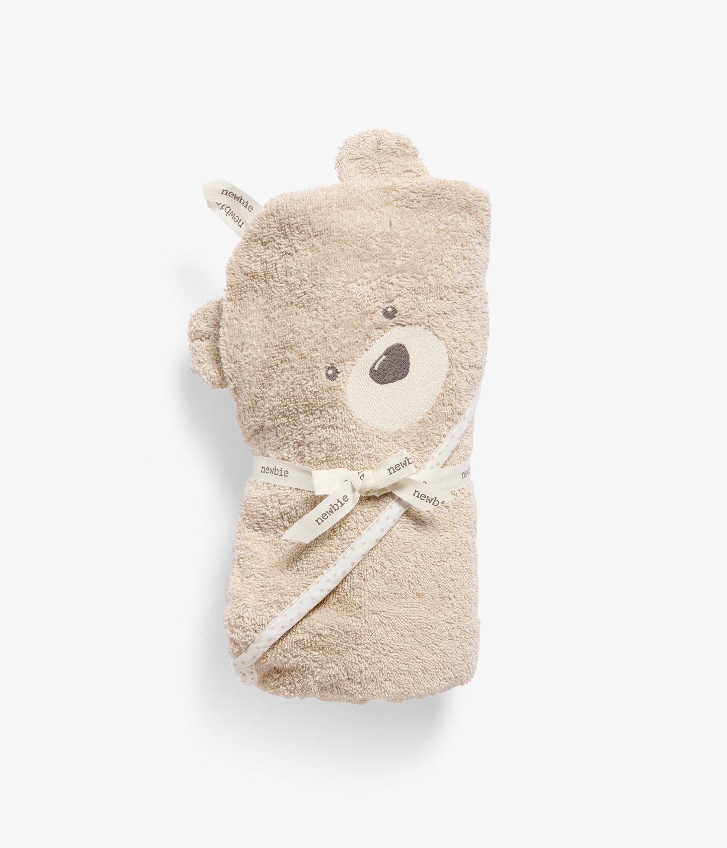 Hooded terry teddy bear bath towel