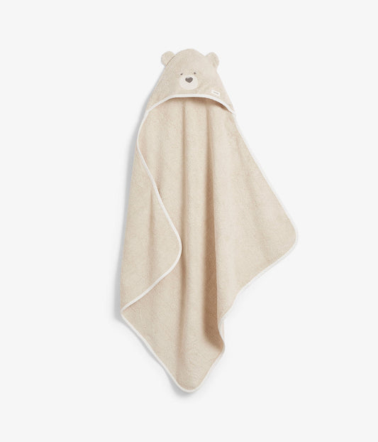 Hooded terry teddy bear bath towel