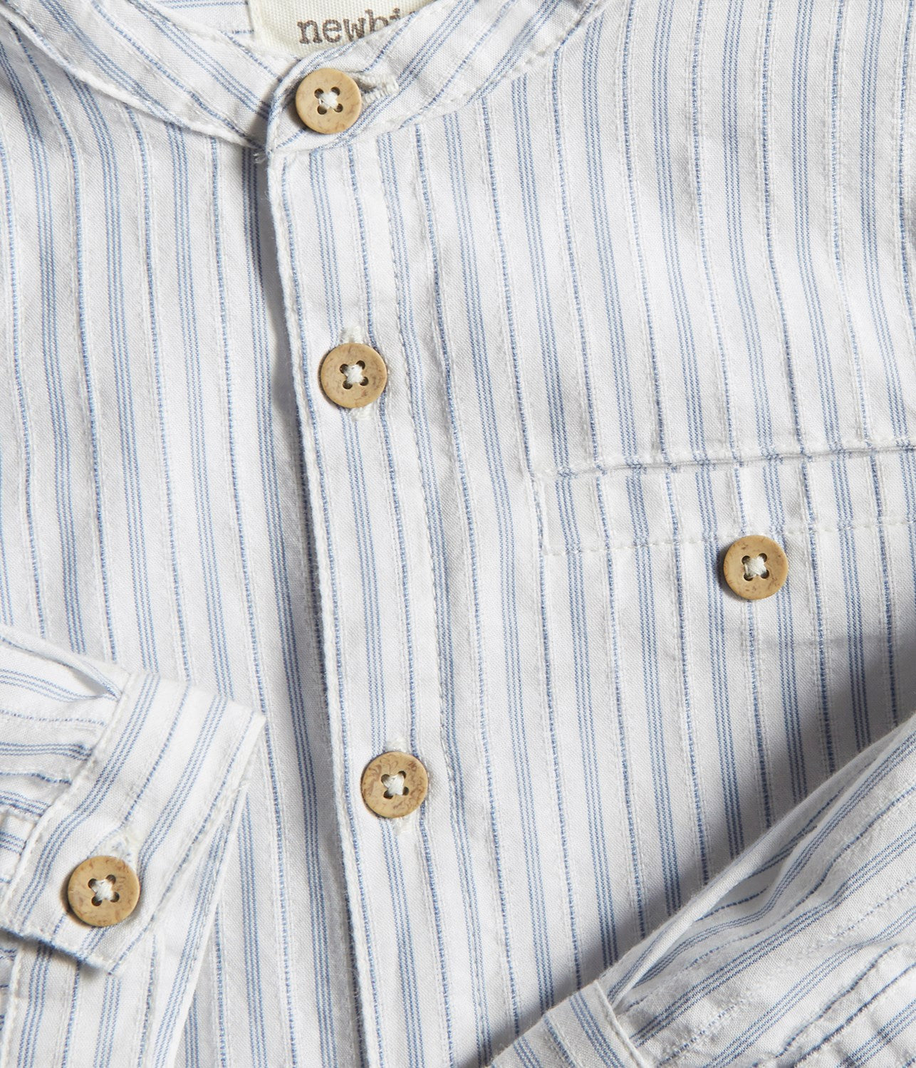 Baby striped collarless shirt