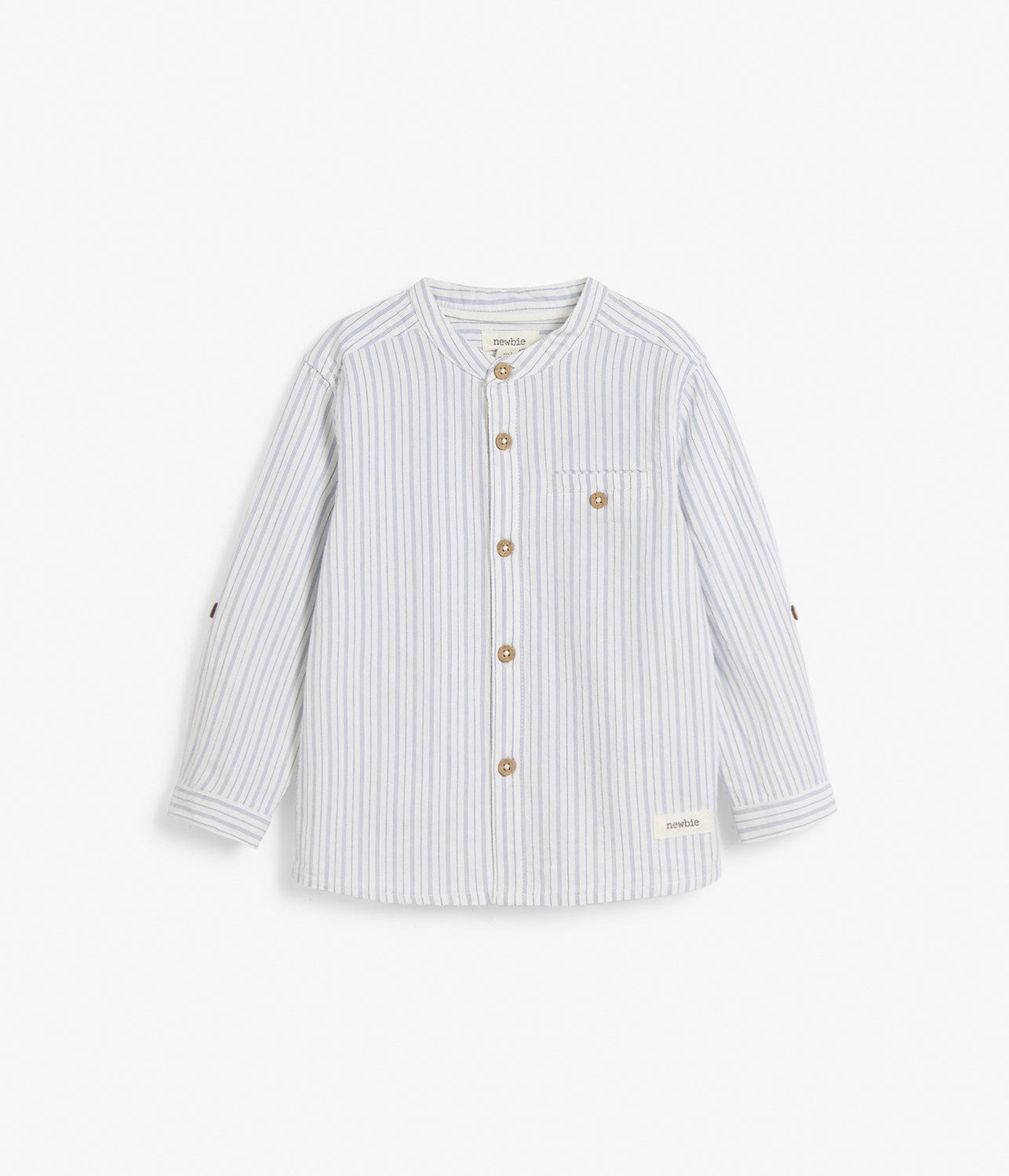 Baby striped collarless shirt