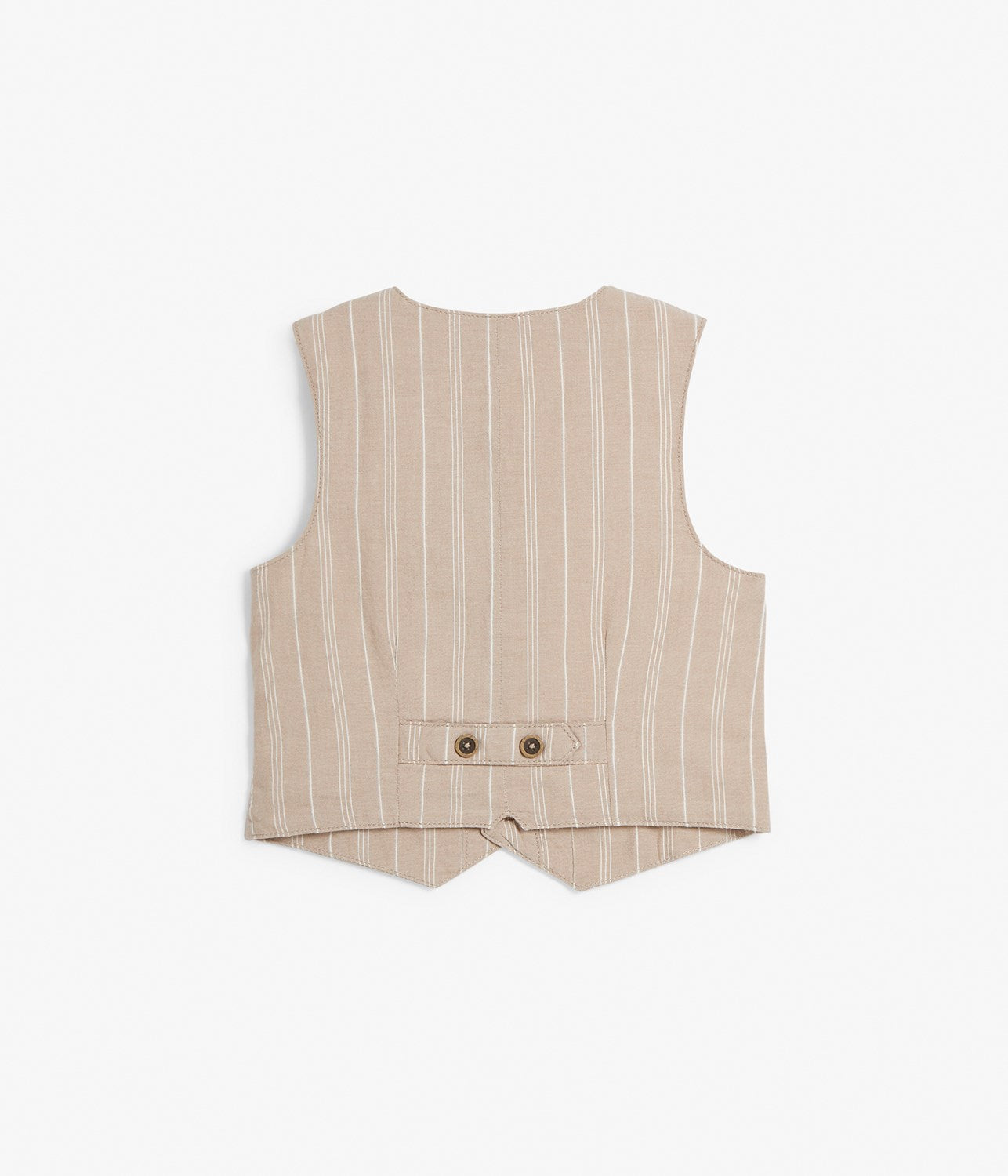 Kids beige striped suit vest