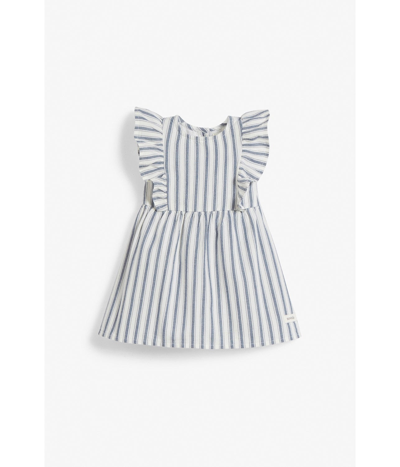 Baby blue/white striped sleeveless dress