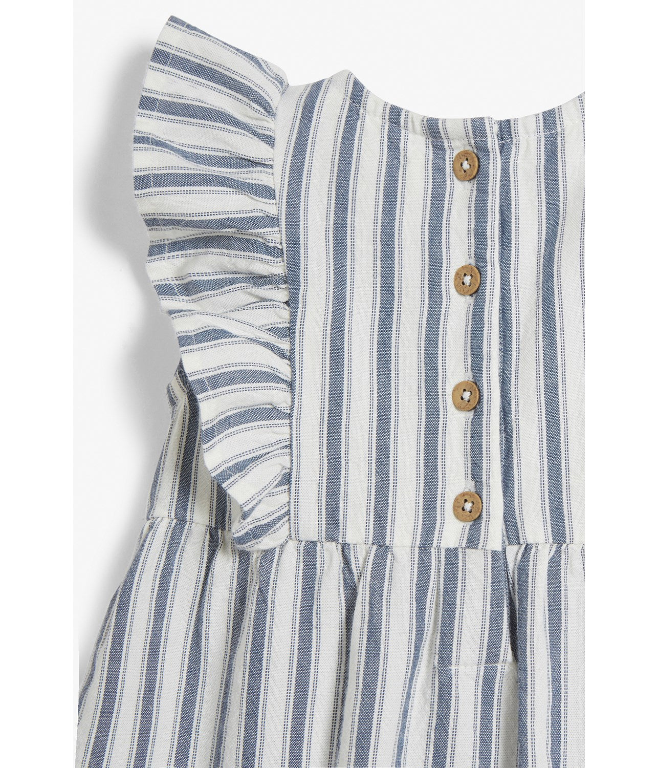 Baby blue/white striped sleeveless dress