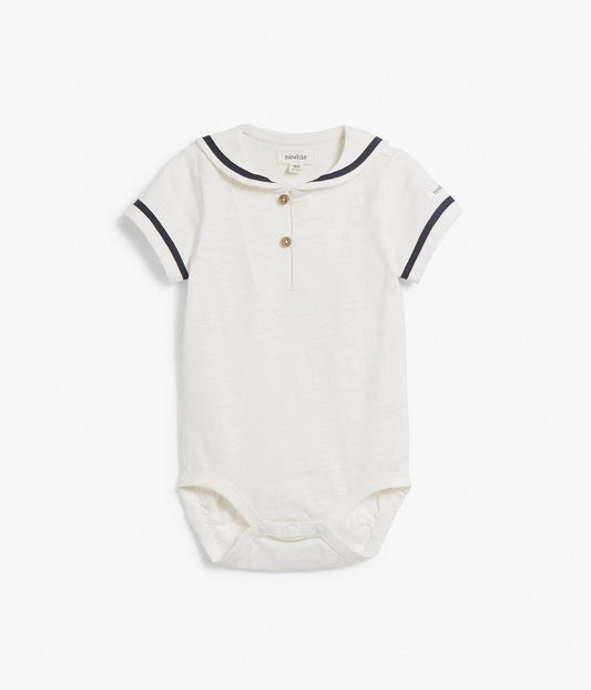 Baby white Sailor's onesie