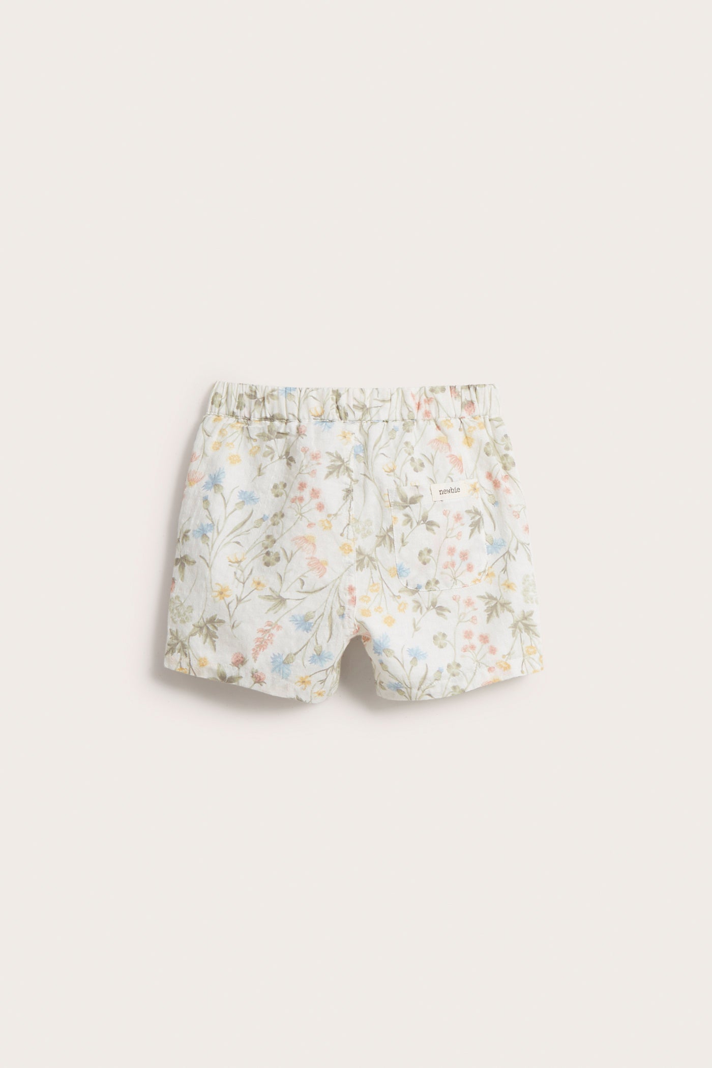 Baby white meadow flower shorts