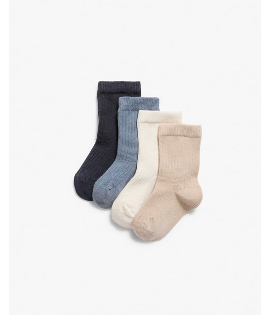 Baby multi ribbed socks 4pk