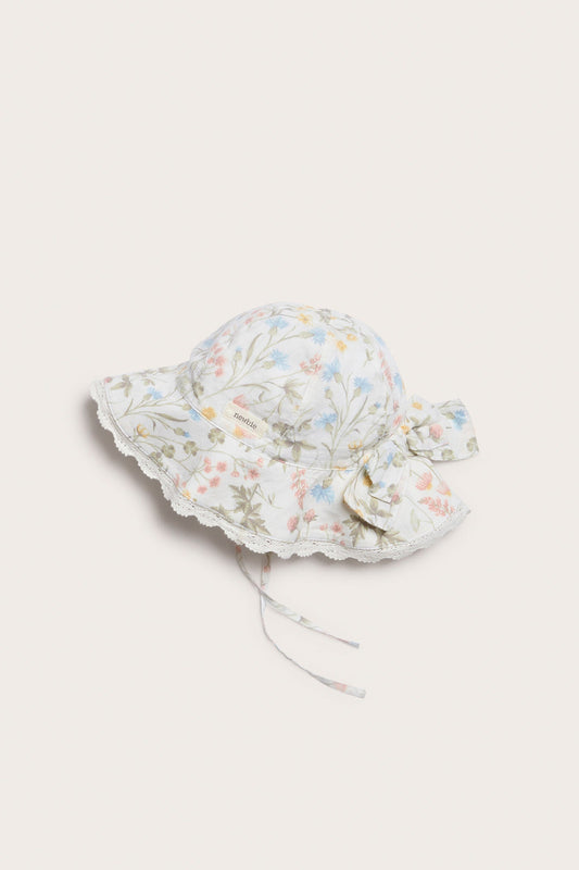 Baby & kids white meadow flower sun hat