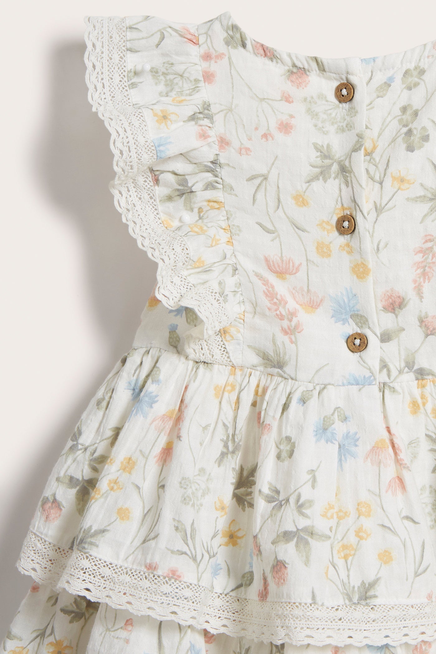 Baby white meadow flower dress