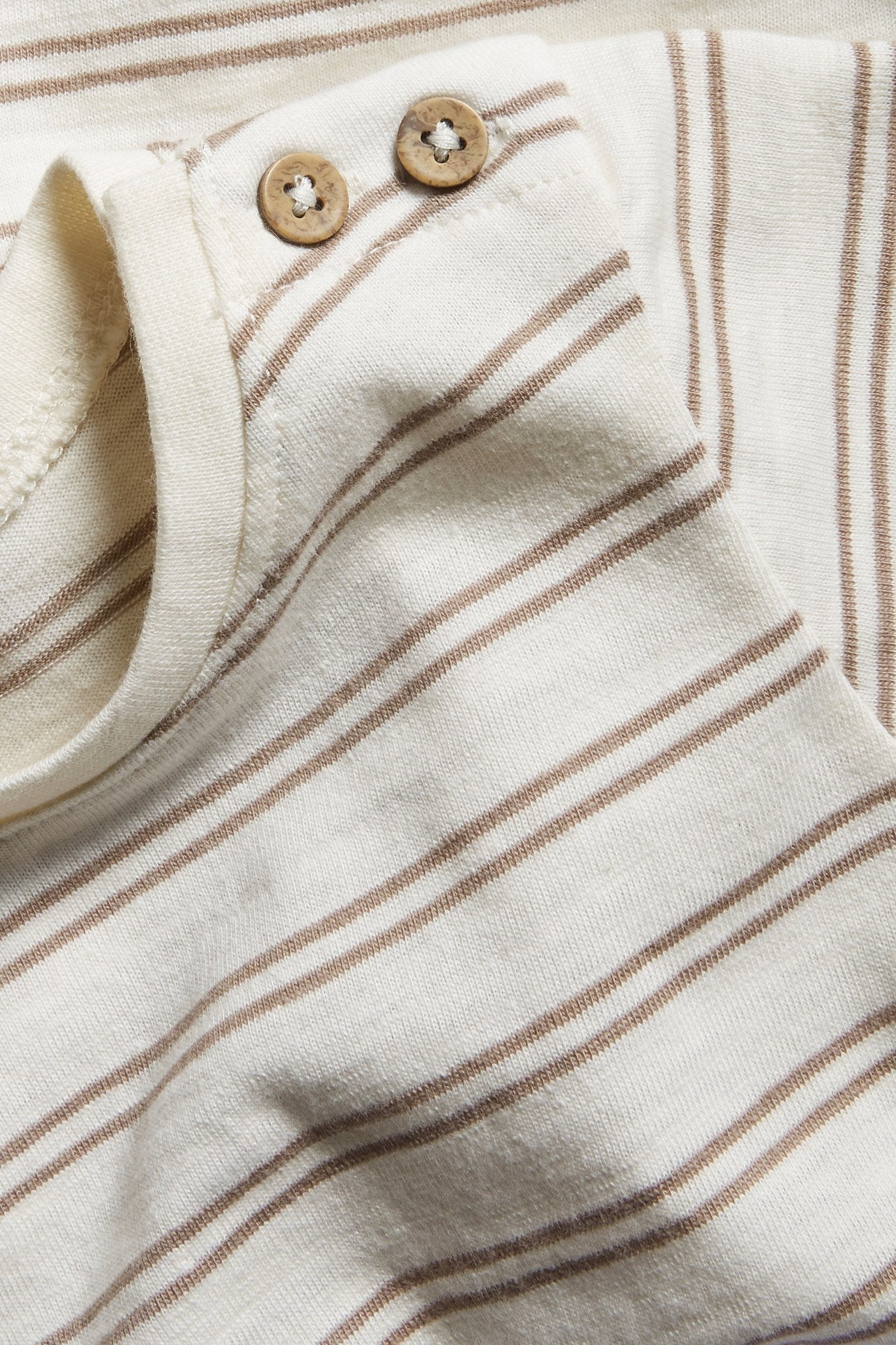 Baby beige/white striped bodysuit