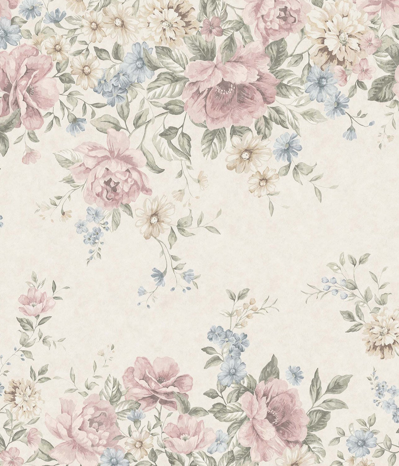 Flower Garden Mural beige wallpaper