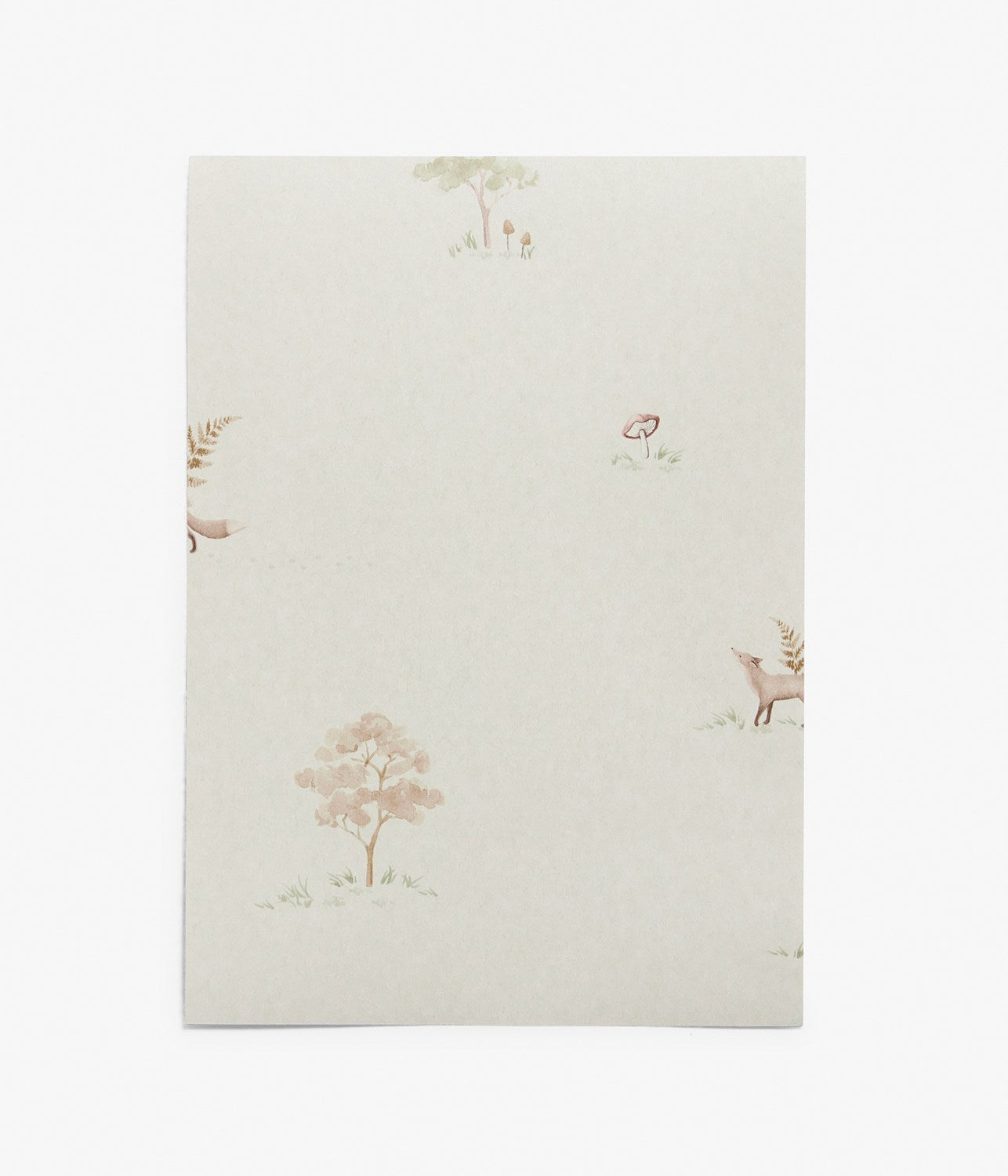 Little Fox beige wallpaper sample