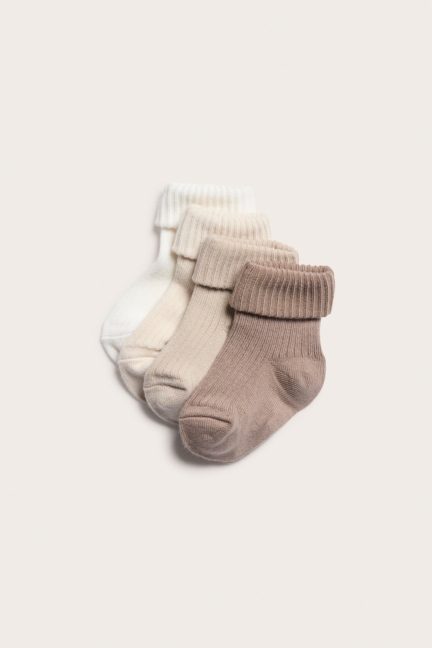 Baby white/beige socks 4-pack