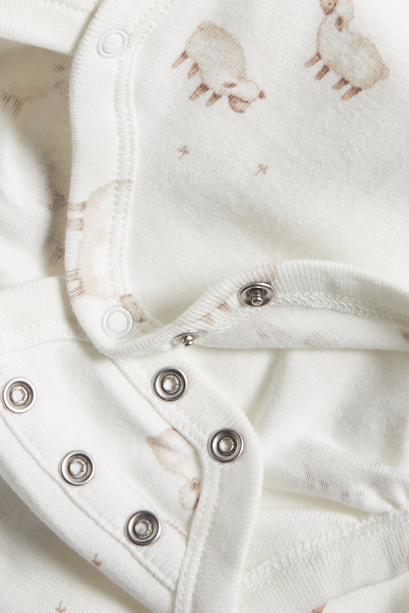 Baby white lamb patterned bodysuit