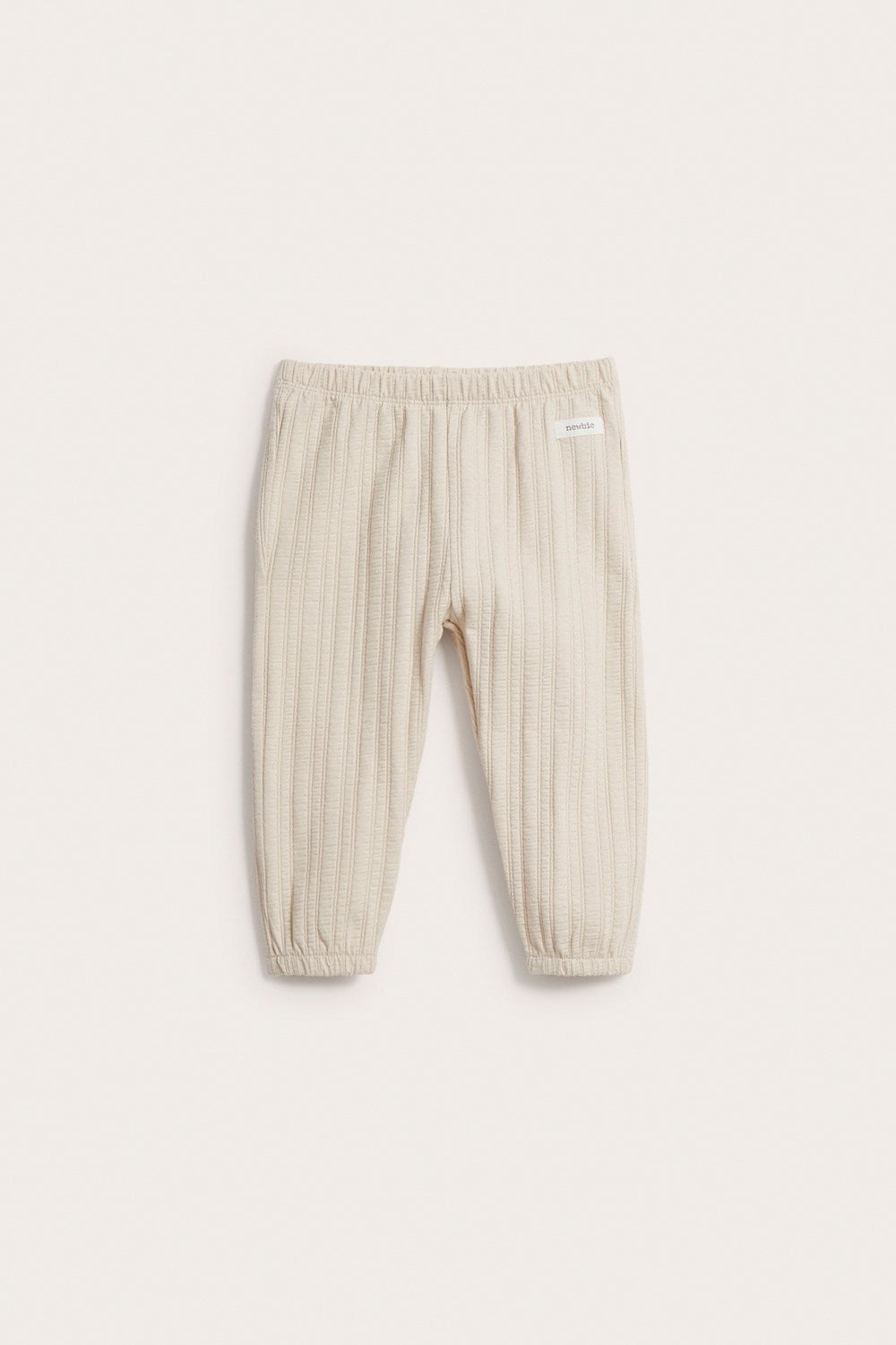 Baby beige quilted joggers