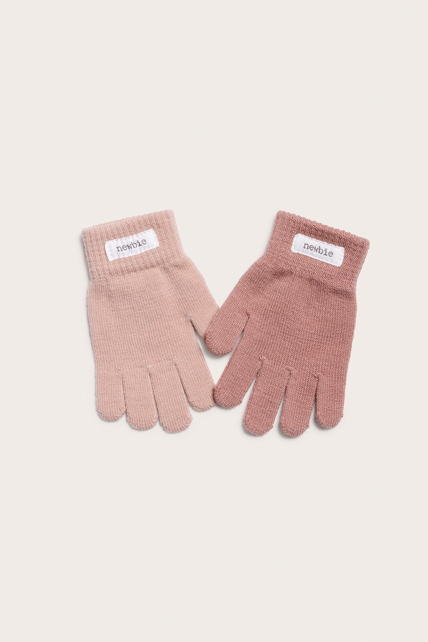 Kids pink knitted gloves 2pk