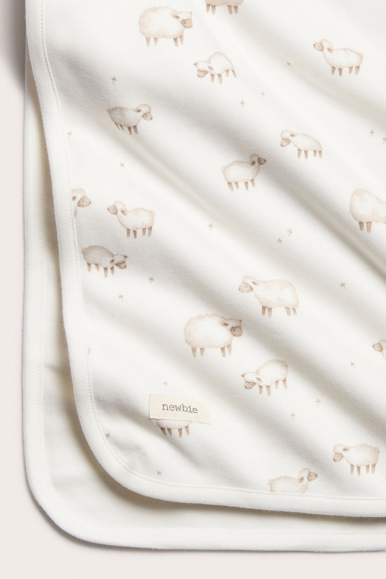 Baby white lamb printed blanket