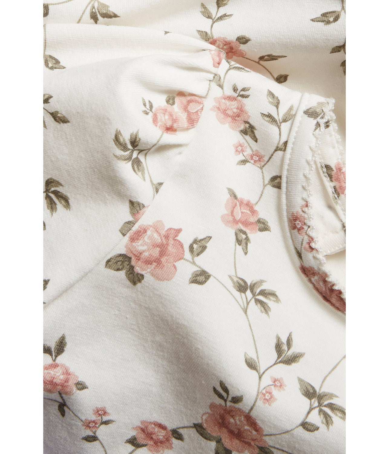 Baby white rose vine bodysuit