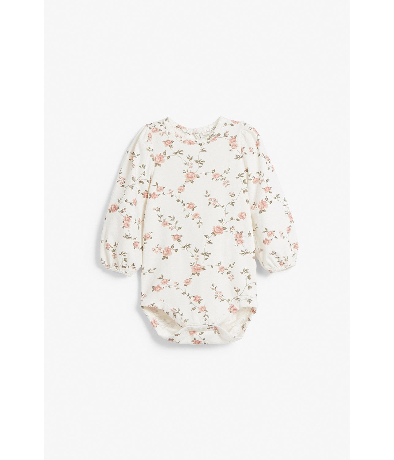 Baby white rose vine bodysuit