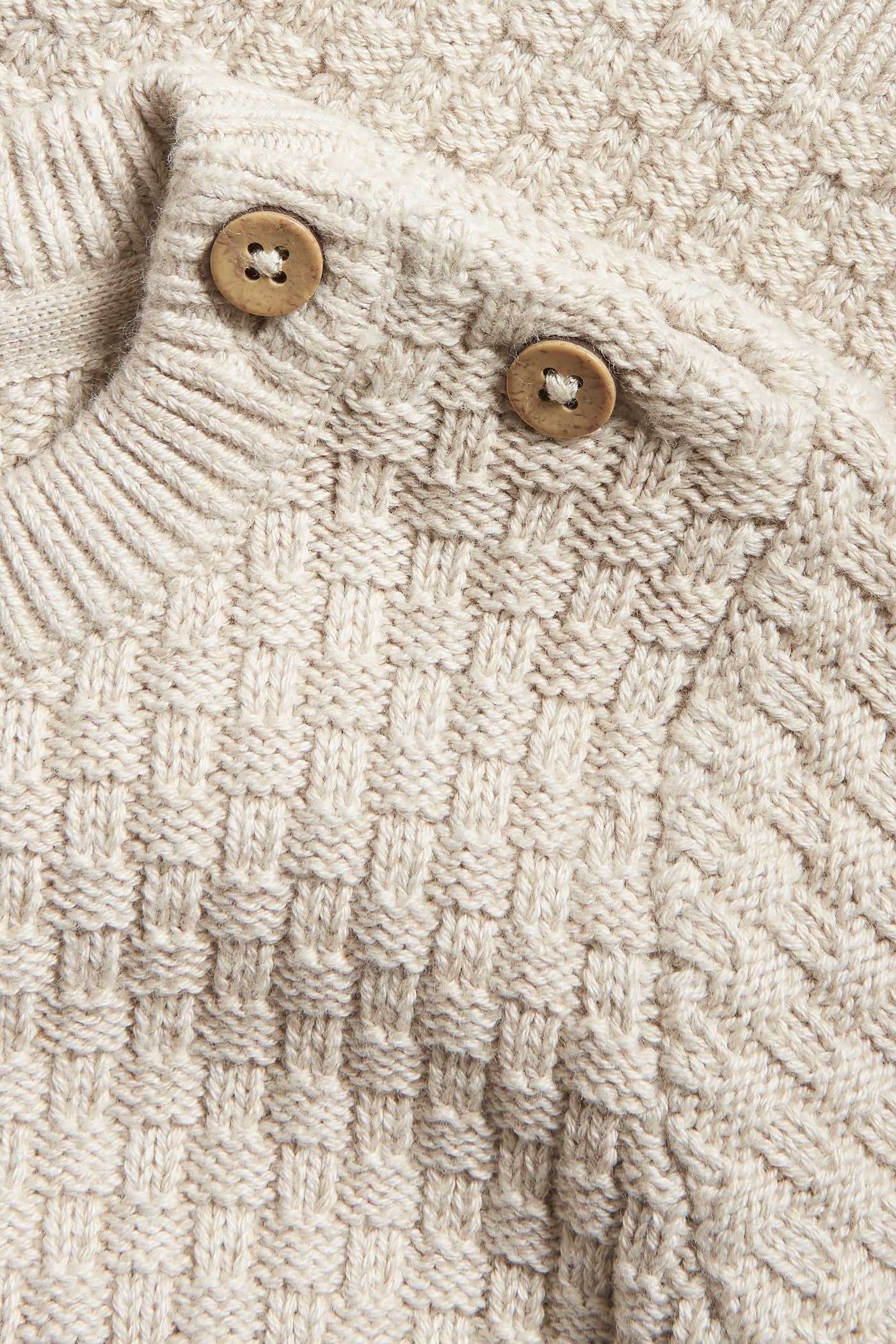 Baby beige pattern knitted sweater