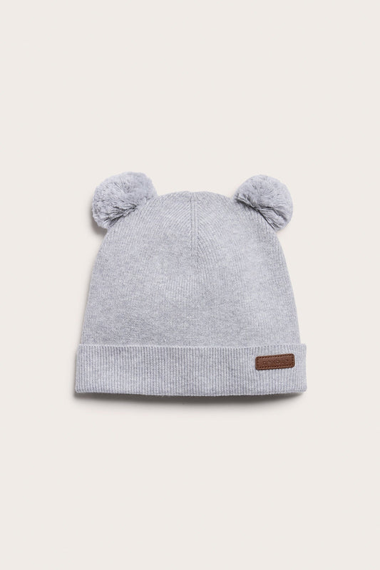 Baby & kids grey pom pom hat