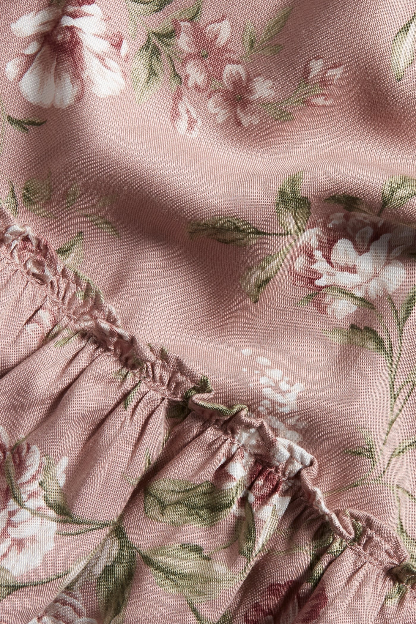 Baby pink floral viscose dress