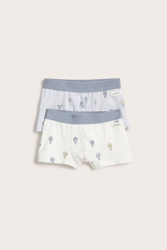 Kids blue/white hot air ballons boxer shorts