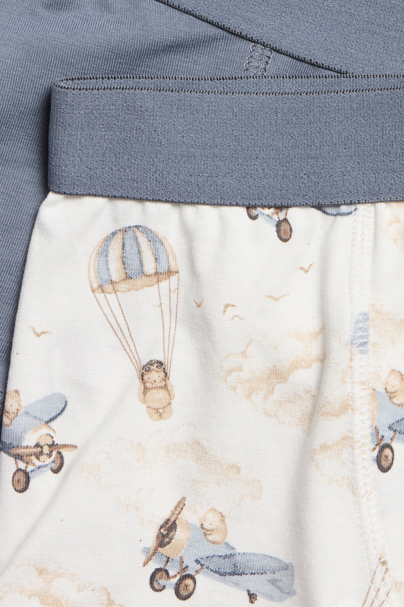 Kids blue/white airplane boxer shorts