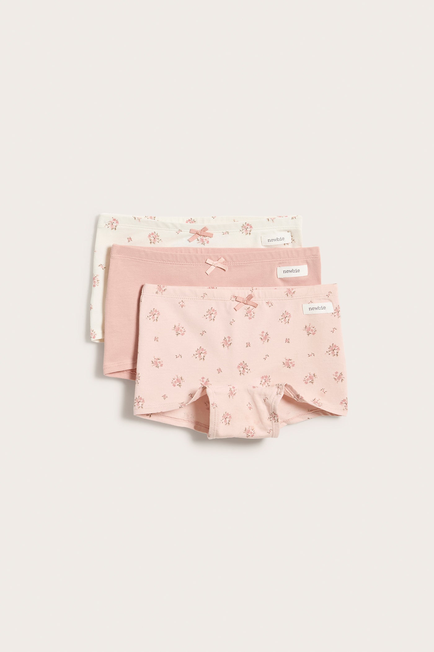 Kids pink floral boxer briefs 3-pack