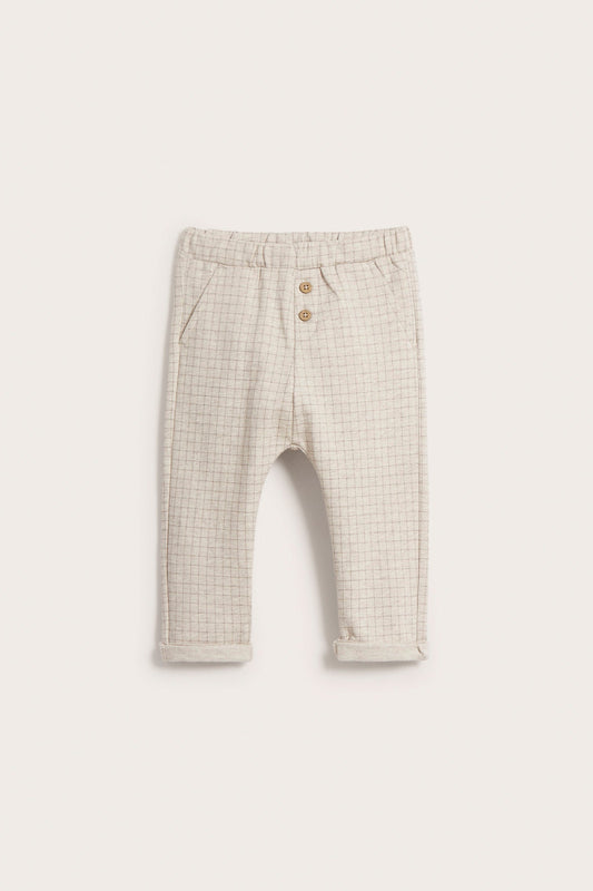 Baby beige plaid joggers