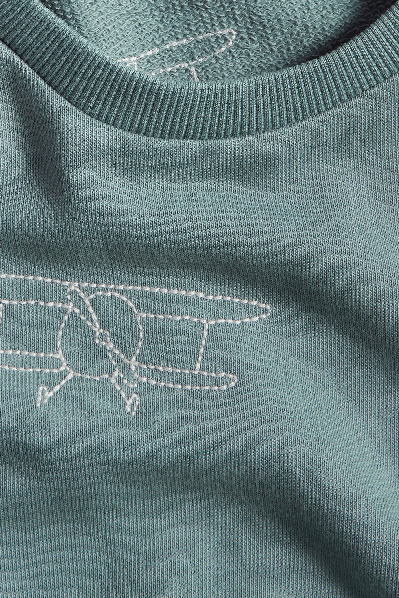 Kids turquoise airplane sweatshirt