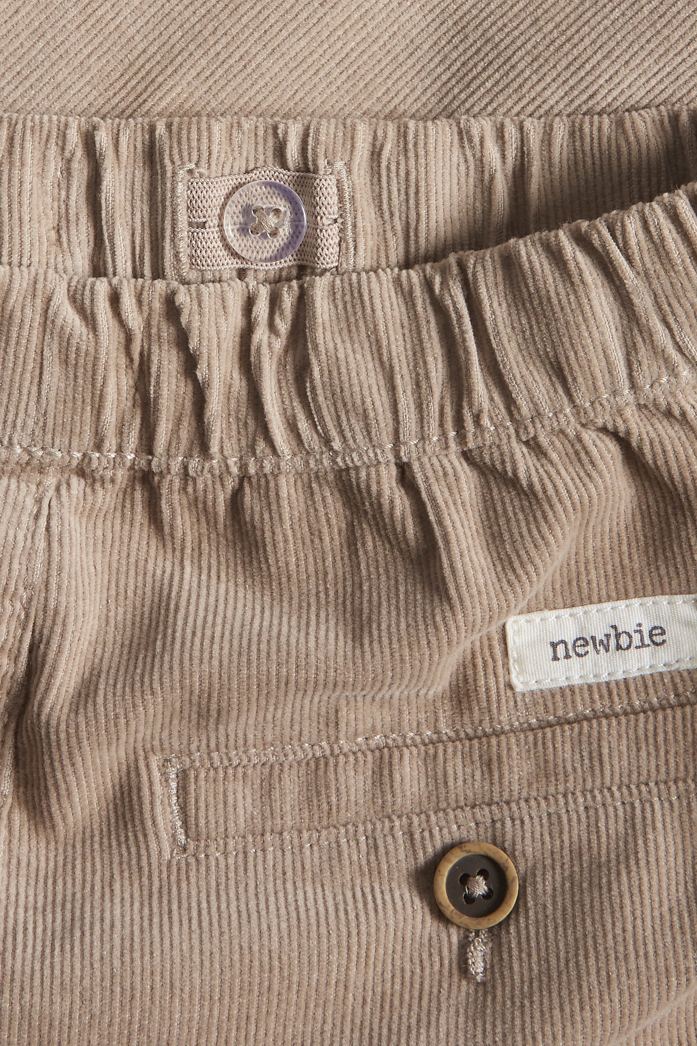 Kids beige corduroy drawstring pants