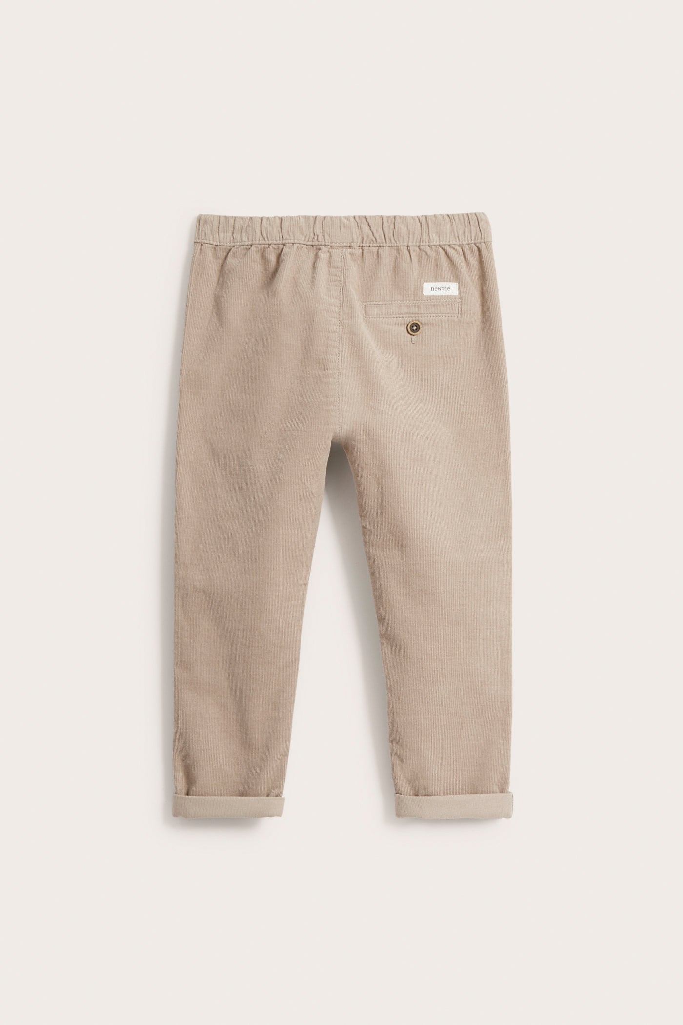 Kids beige corduroy drawstring pants