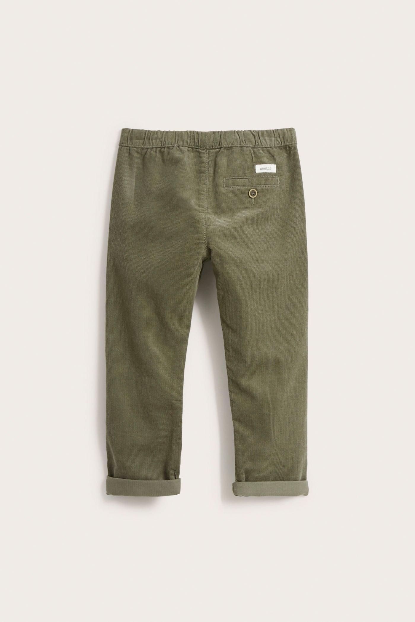 Kids green corduroy drawstring pants