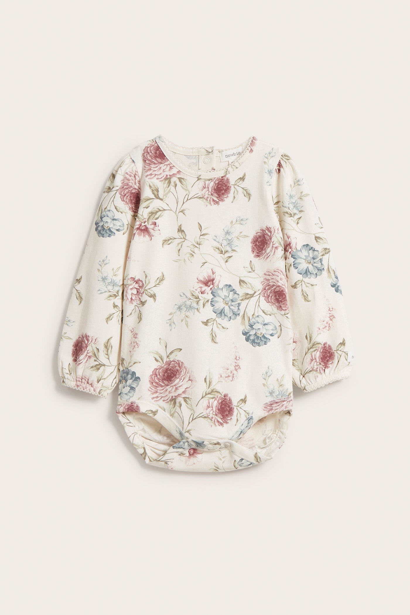 Baby white floral bodysuit