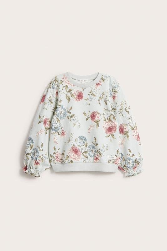 Kids light green floral sweatshirt