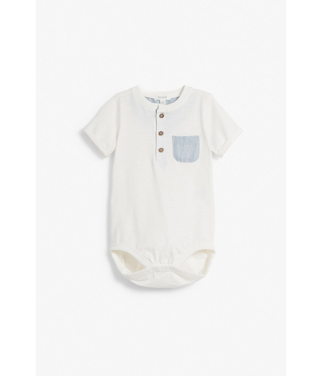 Baby white grandad collar body