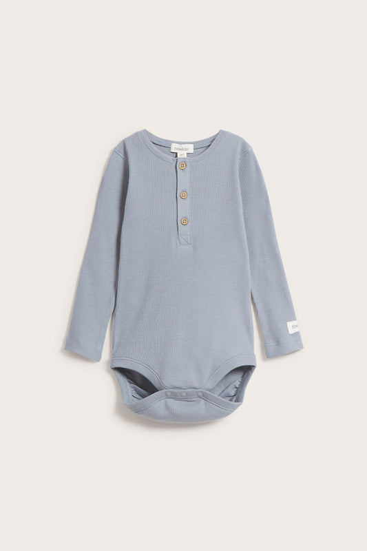 Baby blue ribbed basic bodysuit