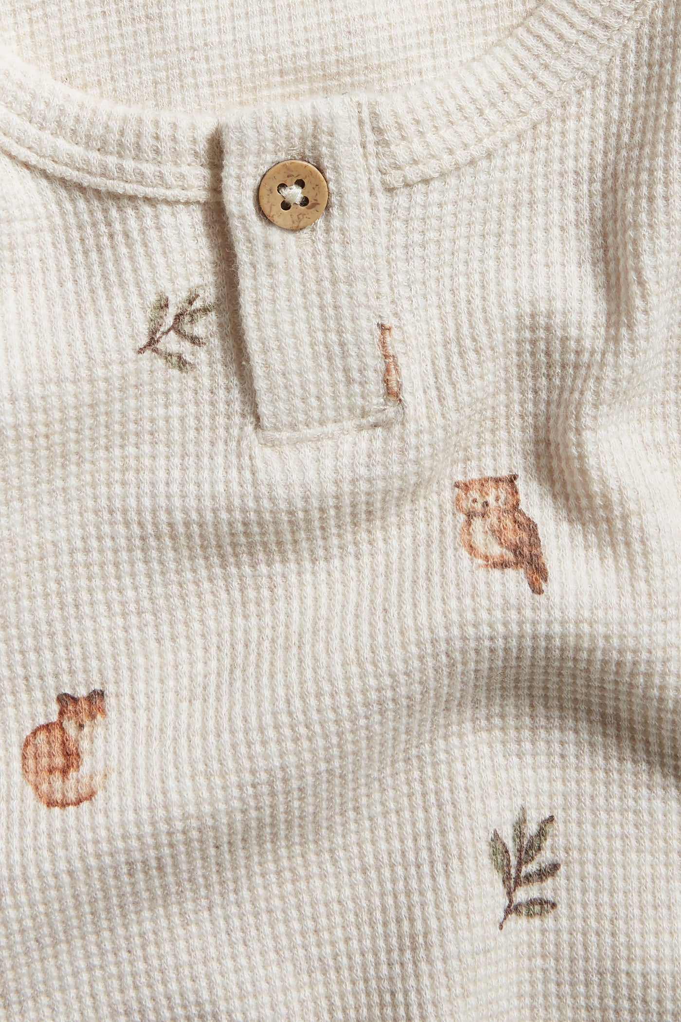 Baby beige woodland bodysuit