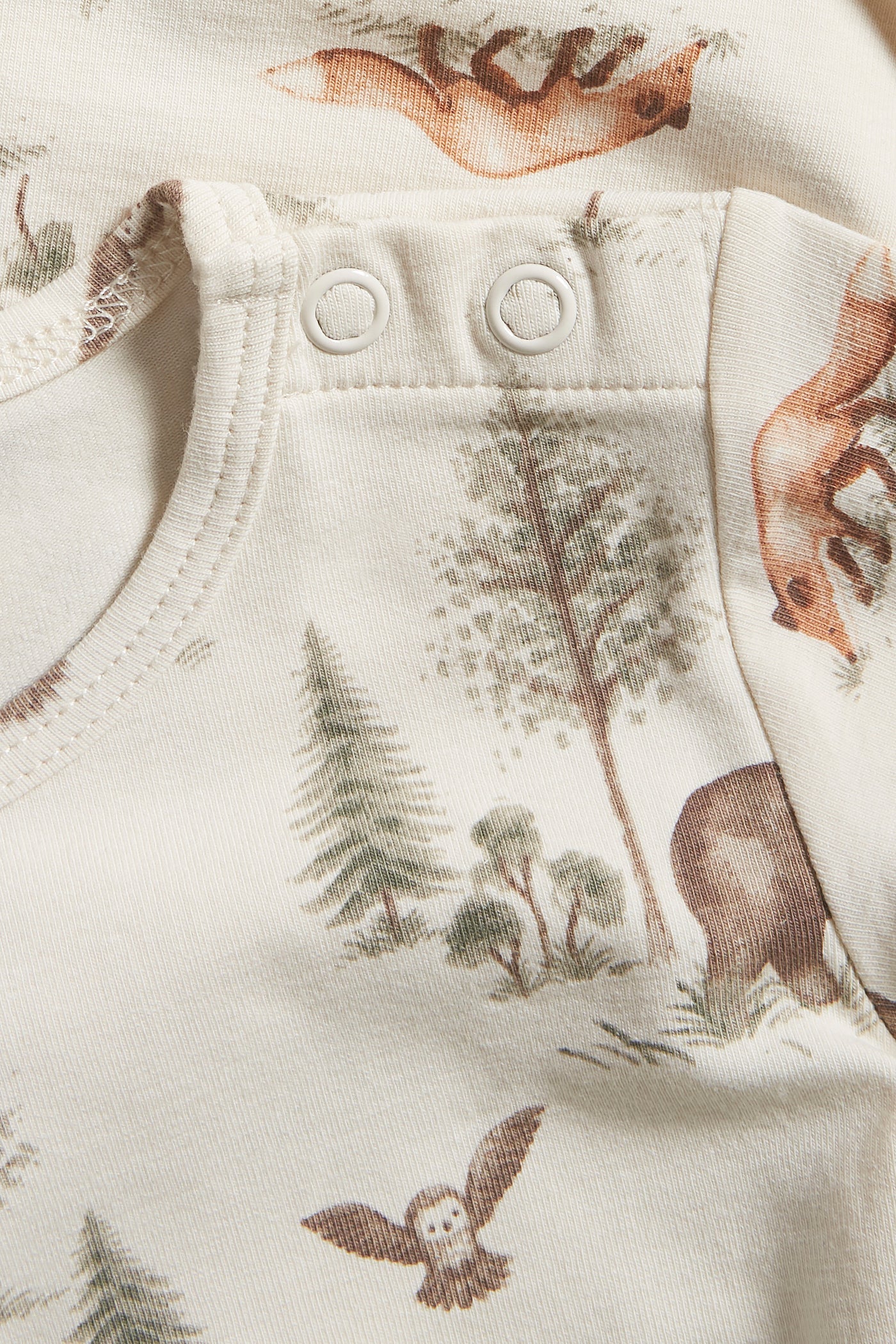 Baby white woodland print bodysuit