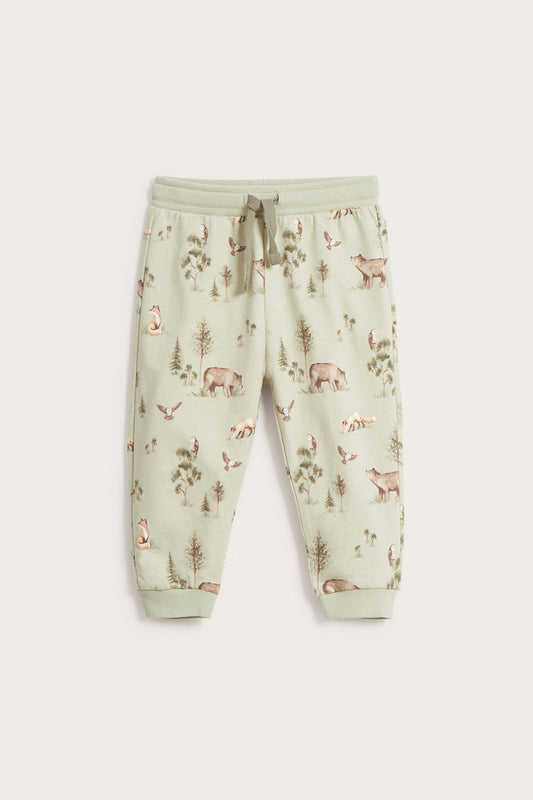 Baby light green woodland joggers