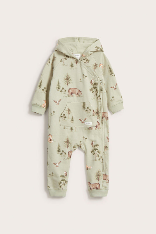 Baby light green woodland coverall