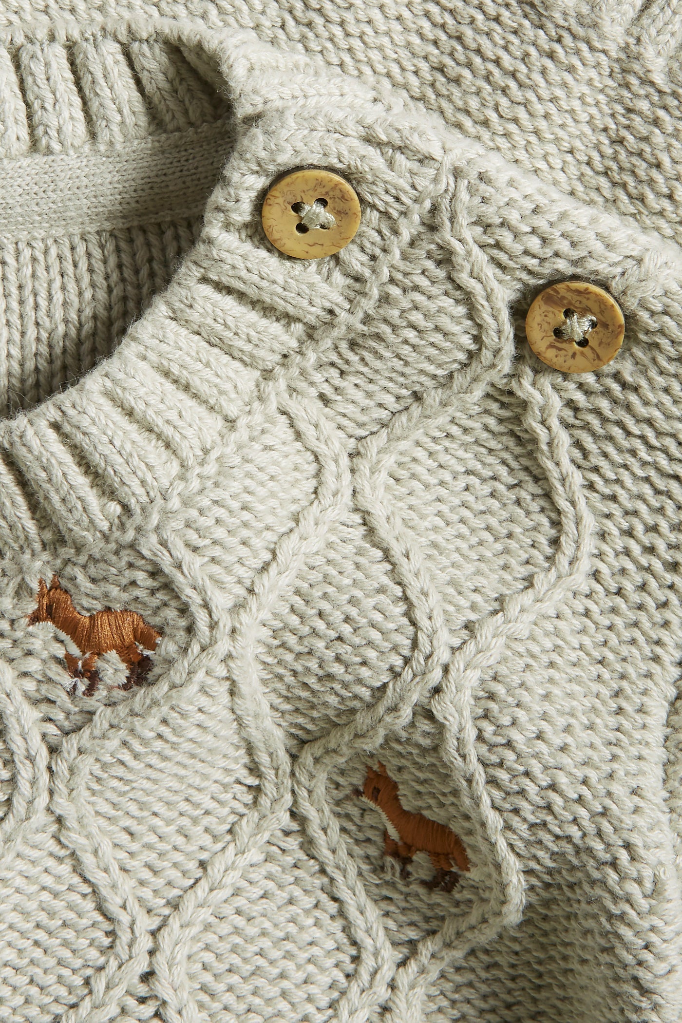 Baby green fox knitted sweater