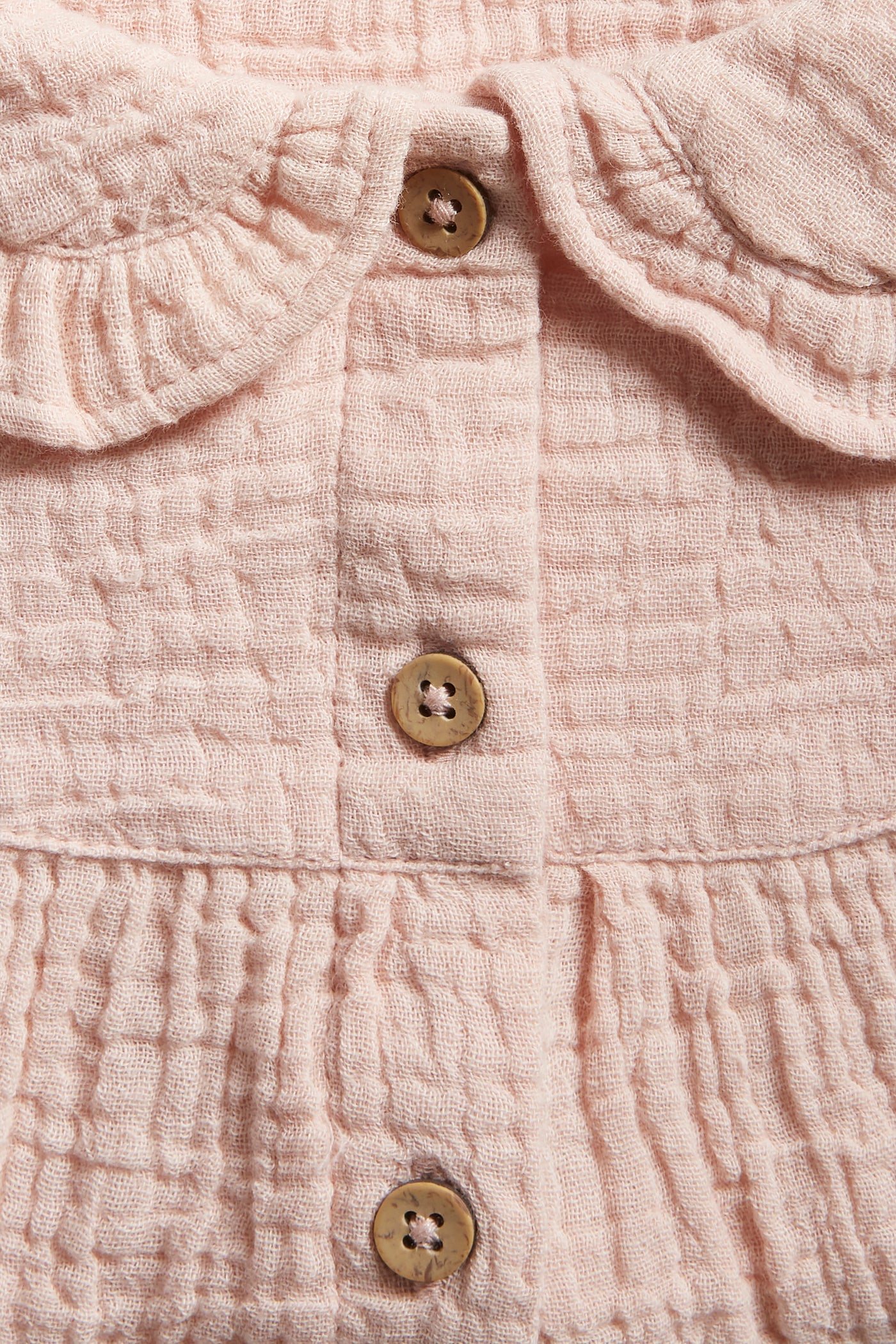 Baby pink crepe blouse with collar